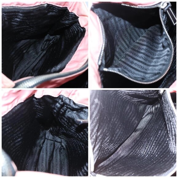 PRADA Chain Shoulder Bag Nylon Pink Silver Auth 125615 - Picture 15 of 16